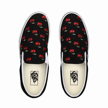 Damske Slip On Tenisky Vans Cherries Classic Čierne VA38JPMUK